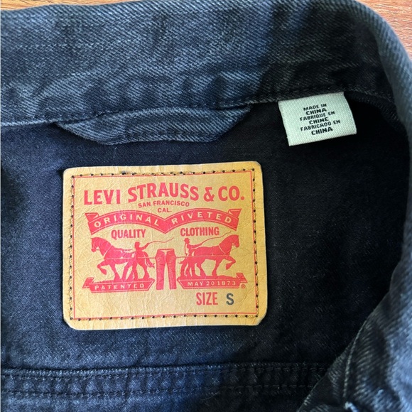Levi's Black Denim Trucker Jacket - S - Picture 2 of 4